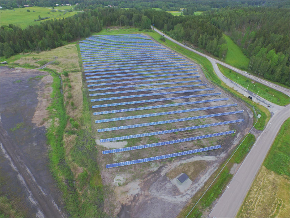 Solpark bild från luften