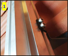 Profil fastskruvad i infästning